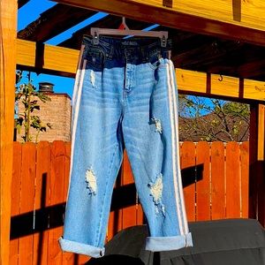 WILD FABLE BLUE JEANS w/ PINK STRIPES